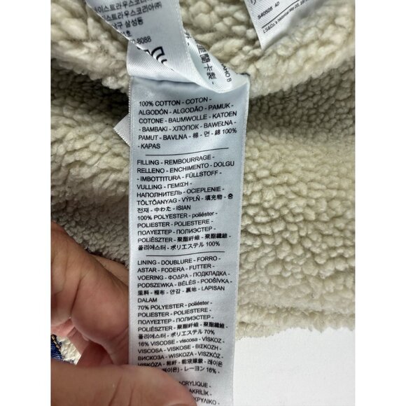 Levi’s Dark Wash Sherpa Lined Denim Trucker Jacket Blue Women’s Cotton Size S - Picture 5 of 9